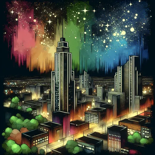 Illustration of Montego Bay at night