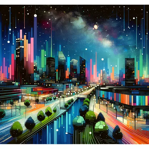 Illustration of Montgomery at night