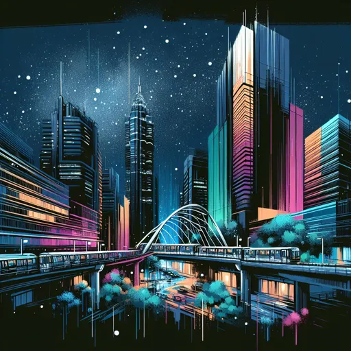 Illustration of Murrieta at night