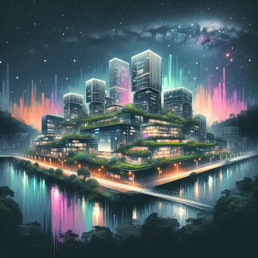 Illustration of Nagoya at night