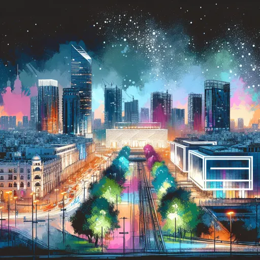 Illustration of Nashik at night
