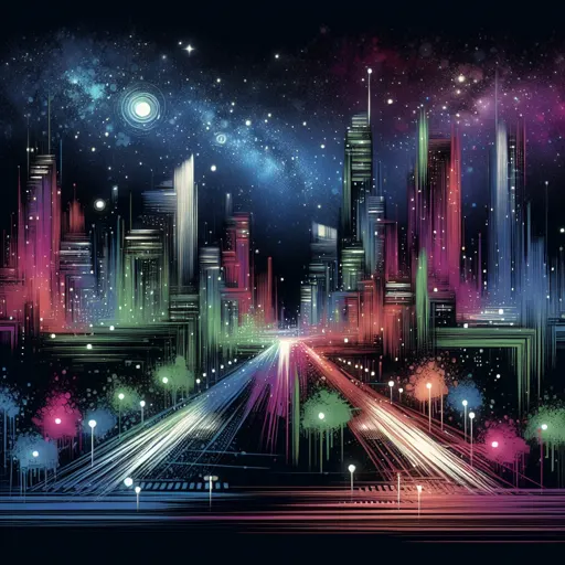 Illustration of Nazareth at night