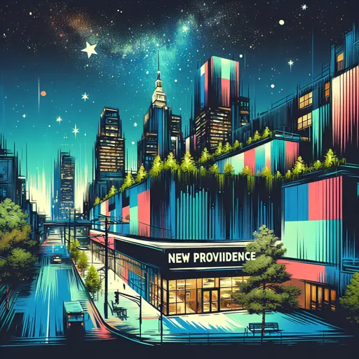 Illustration of New Providence at night