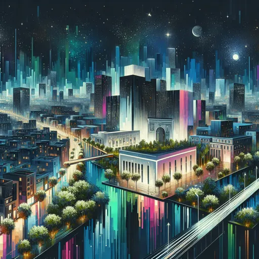 Illustration of Ocala at night