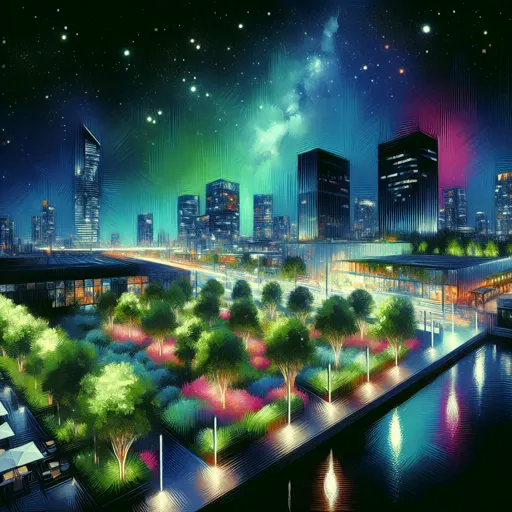 Illustration of Orlando at night