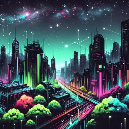 Illustration of Palermo at night