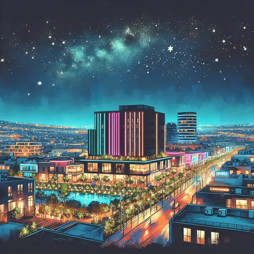 Illustration of Paphos at night