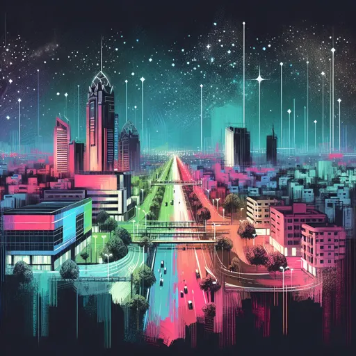 Illustration of Patna at night