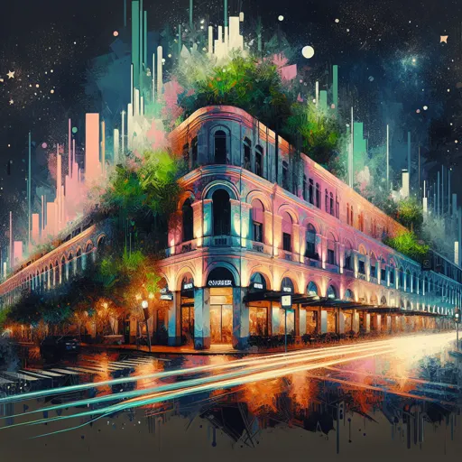 Illustration of Pisa at night