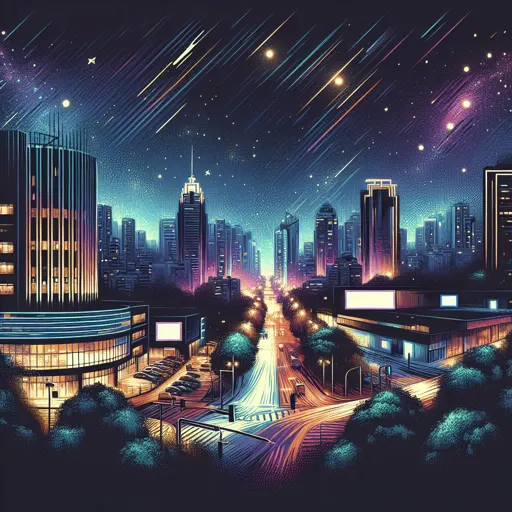 Illustration of Porto Alegre at night