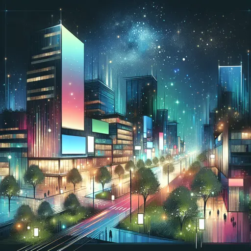 Illustration of Porto at night