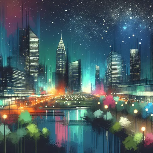 Illustration of Pula at night