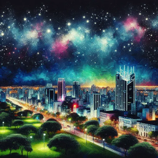 Illustration of Recife at night