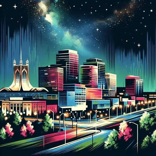 Illustration of Regina at night