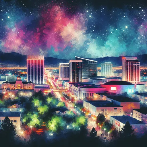 Illustration of Reno at night