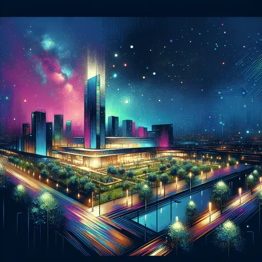 Illustration of Ribeirao Preto at night
