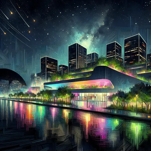 Illustration of Rio de Janeiro at night