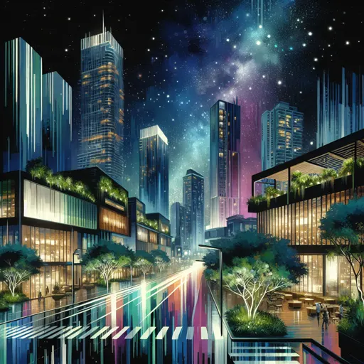 Illustration of Samara at night