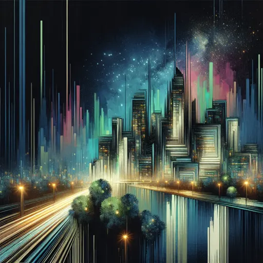 Illustration of Santander at night