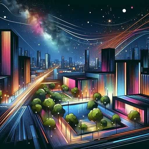 Illustration of Sao Jose dos Campos at night