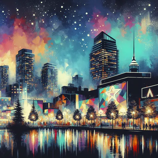 Illustration of Sherbrooke at night