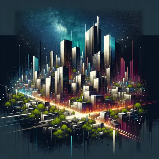 Illustration of Sheridan at night