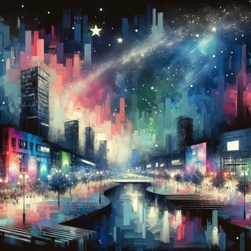 Illustration of Sofia at night