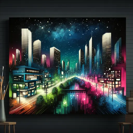 Illustration of Suwanee at night