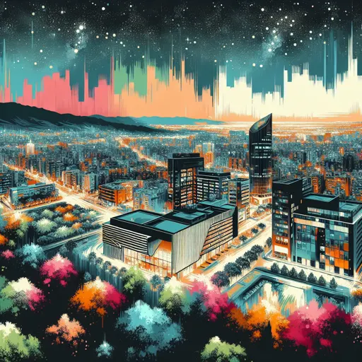 Illustration of Tainan City at night