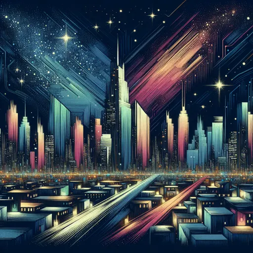 Illustration of Tallahassee at night