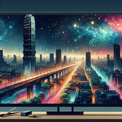 Illustration of Taoyuan City at night