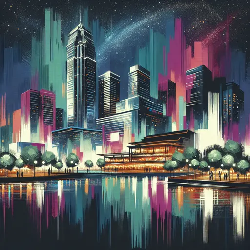 Illustration of Toledo at night