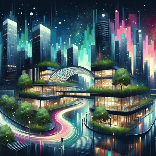 Illustration of Toronto at night
