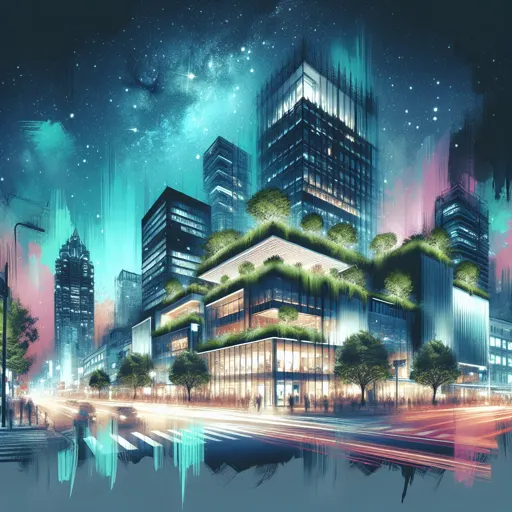 Illustration of Treviso at night