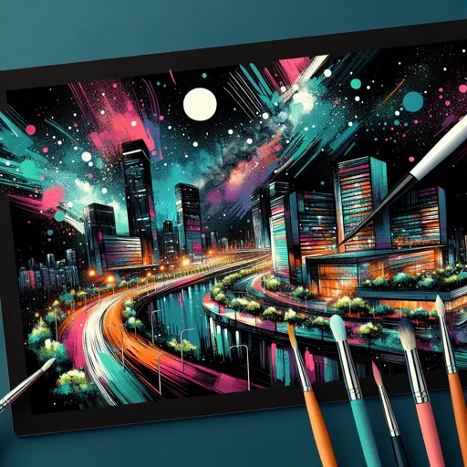 Illustration of Truro at night
