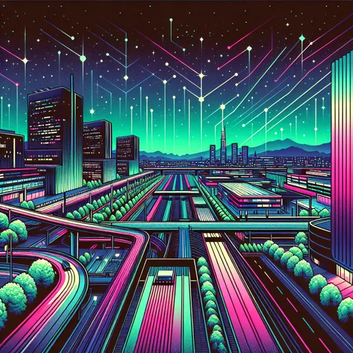 Illustration of Tsukuba at night