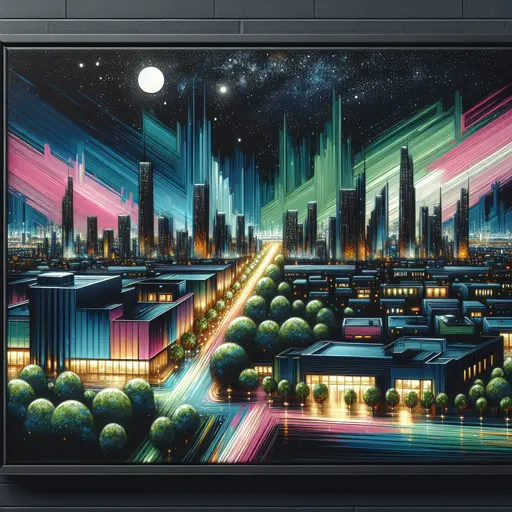 Illustration of Tucson at night