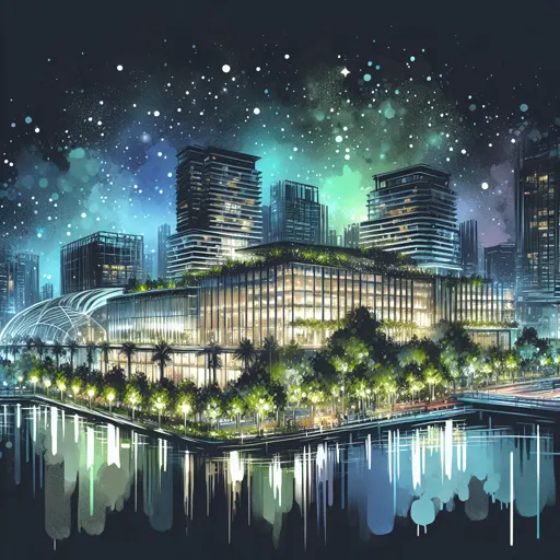 Illustration of Udine at night