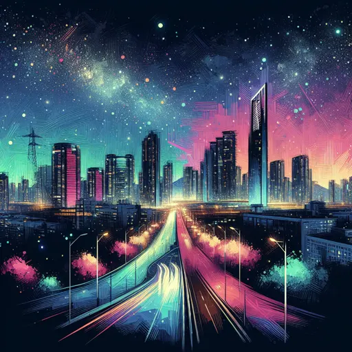 Illustration of Vila Velha at night