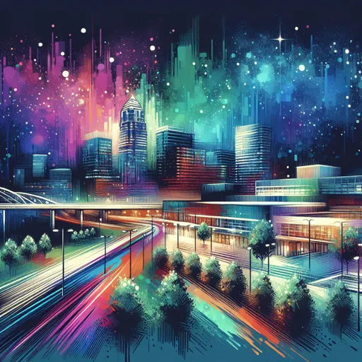 Illustration of West Chester at night