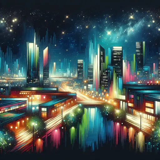 Illustration of Windsor at night