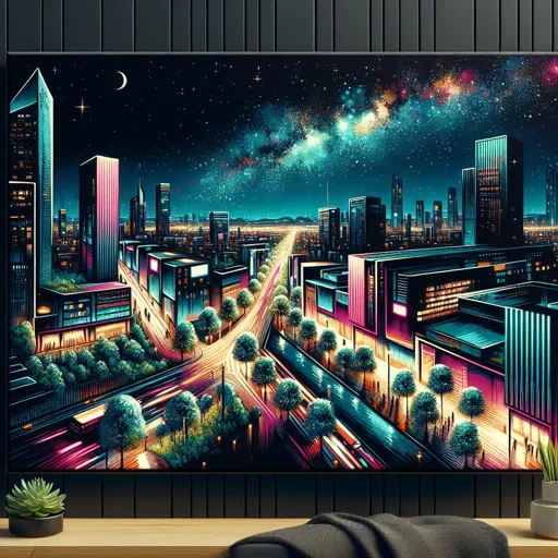 Illustration of Wuxi at night