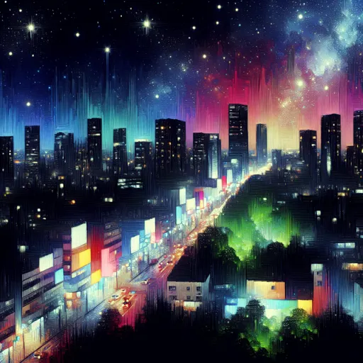 Illustration of Zadar at night