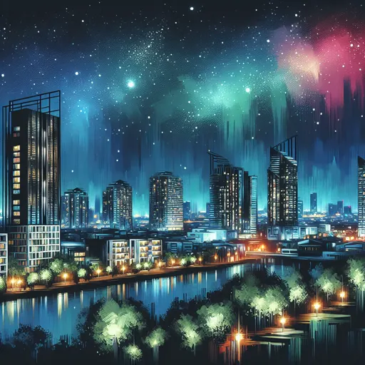 Illustration of Zapopan at night
