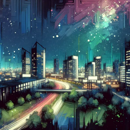 Illustration of Zug at night